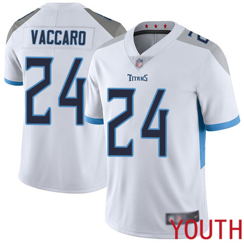 Tennessee Titans Limited White Youth Kenny Vaccaro Road Jersey NFL Football #24 Vapor Untouchable